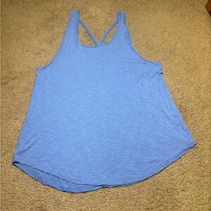 Aerie Blue Criss Cross Back Tank Womens Size Small
